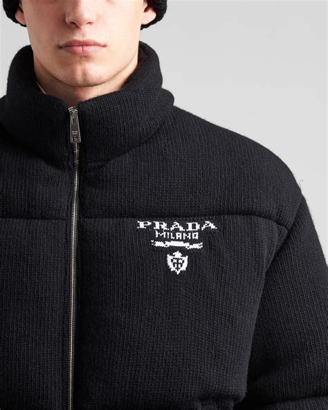 winter coat prada|prada cropped cashmere down jacket.